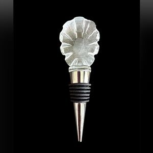 Crystal Wine Bottle Stopper – Faceted Glass Top